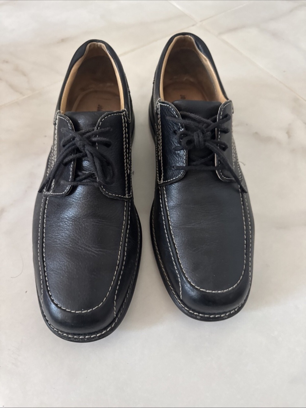 Johnston & Murphy Men's Black Leather Dress Shoes Size 9.5 Style 59-16025